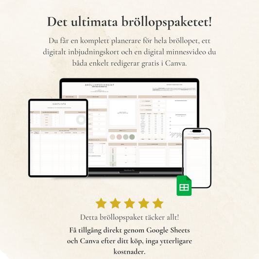 Psorted Bröllopspaket – Allt ni behöver inför bröllopet