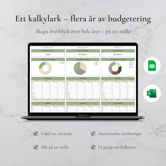 Psorted Årsbudget - Samla året på ett ställe